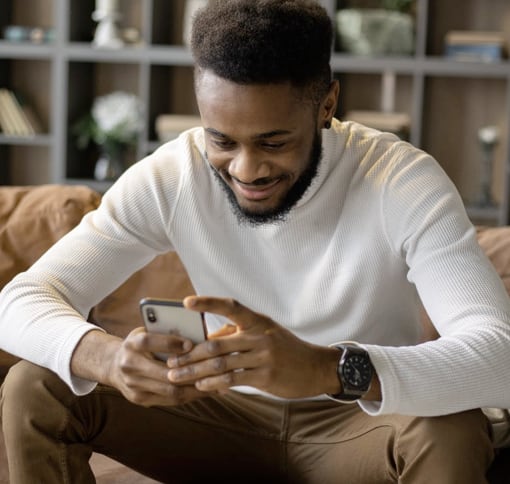 man on phone